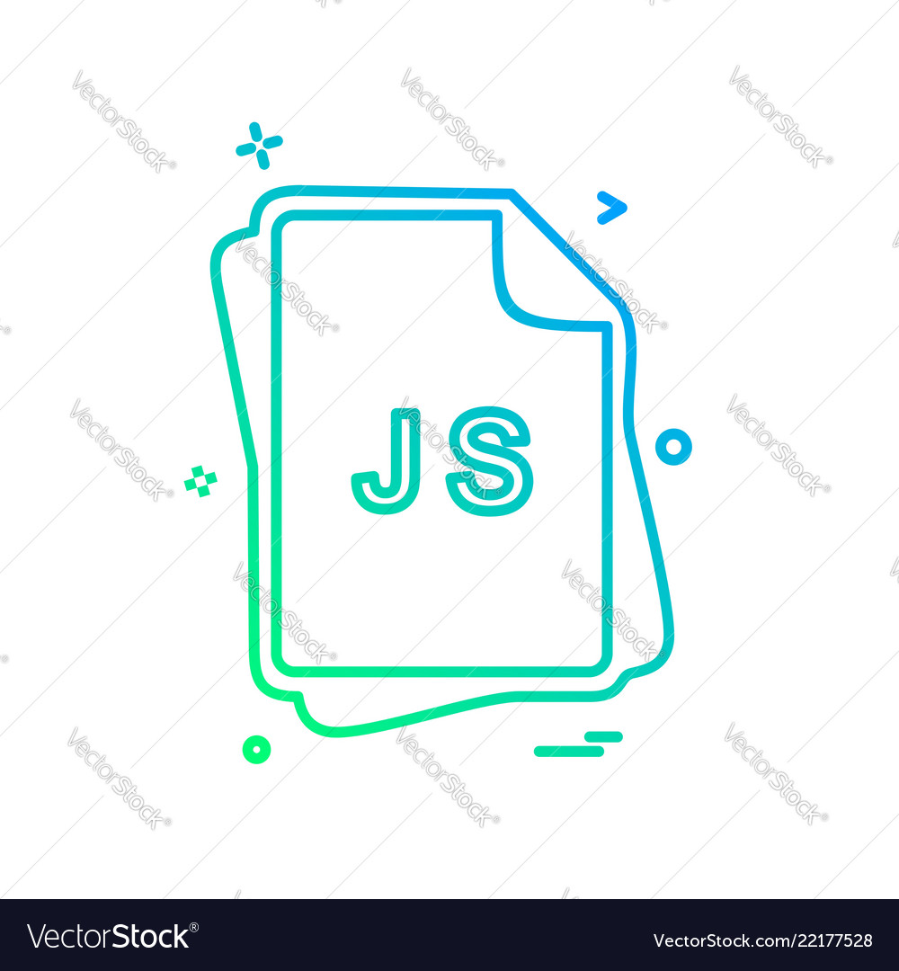 Js file type icon design Vector Image Js file type icon design