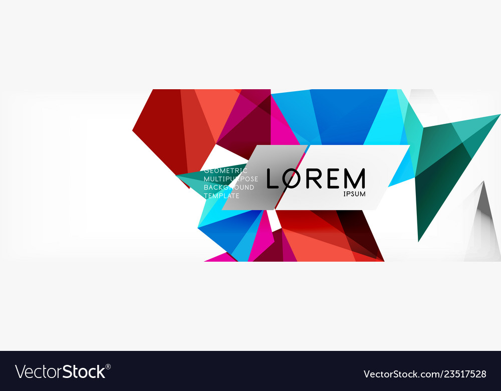 Mosaic triangular low poly style abstract Vector Image Mosaic triangular low poly style abstract