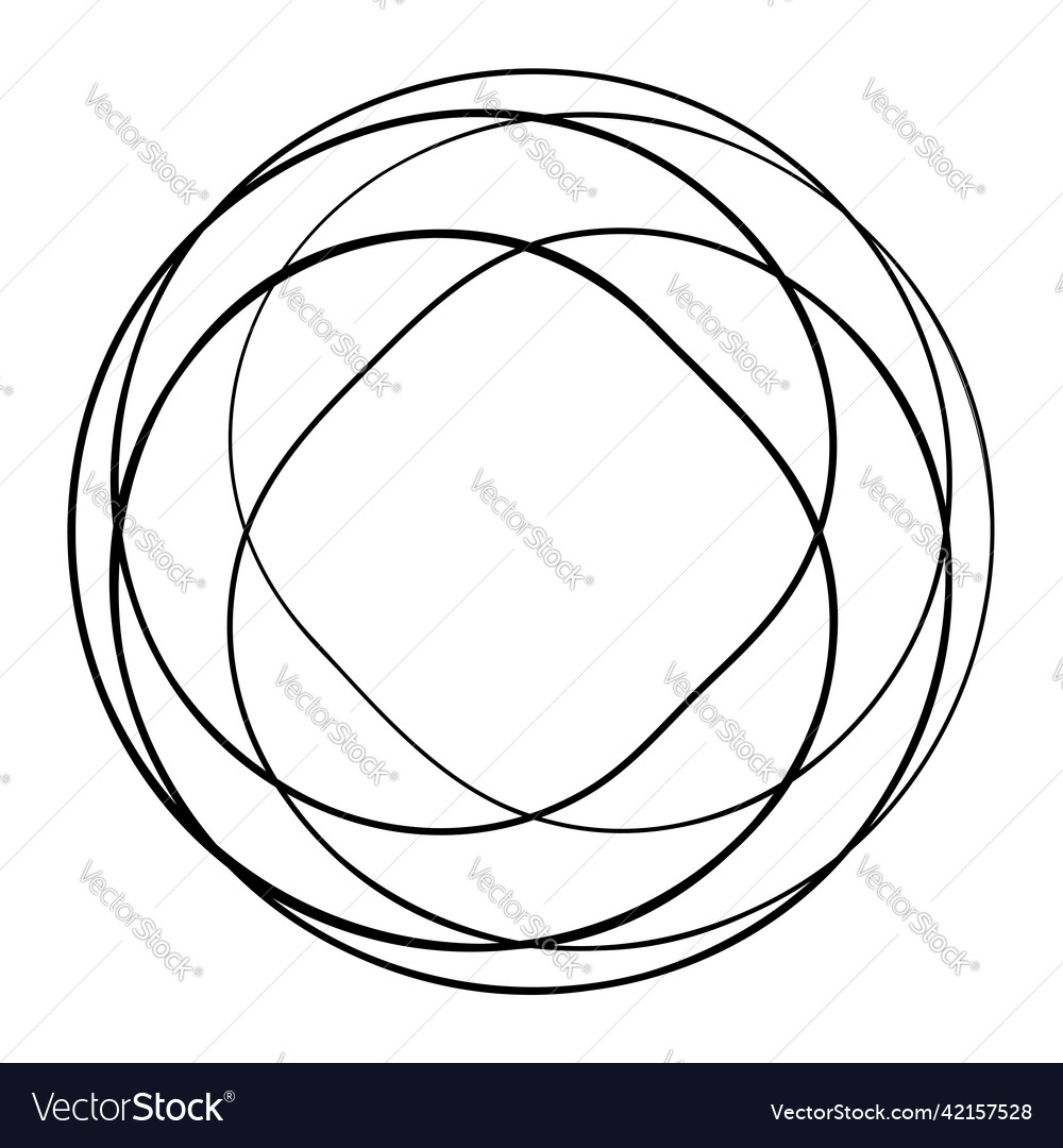 Random concentric circles circular abstract vector image Random concentric circles circular abstract
