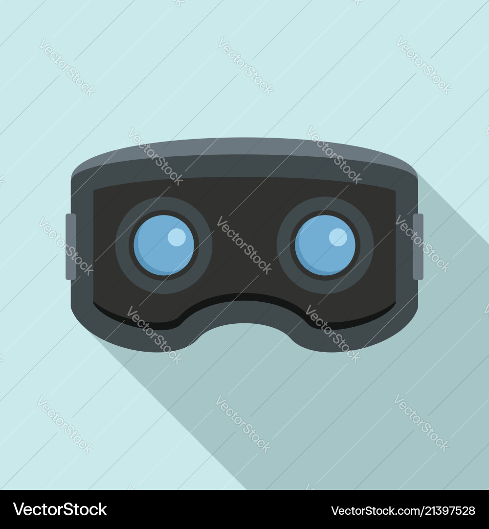 Vr glasses icon flat style Royalty Free Vector Image