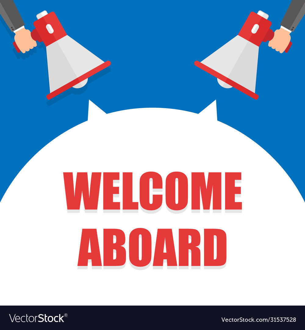 board announcement hand holding megaphone Vector Image