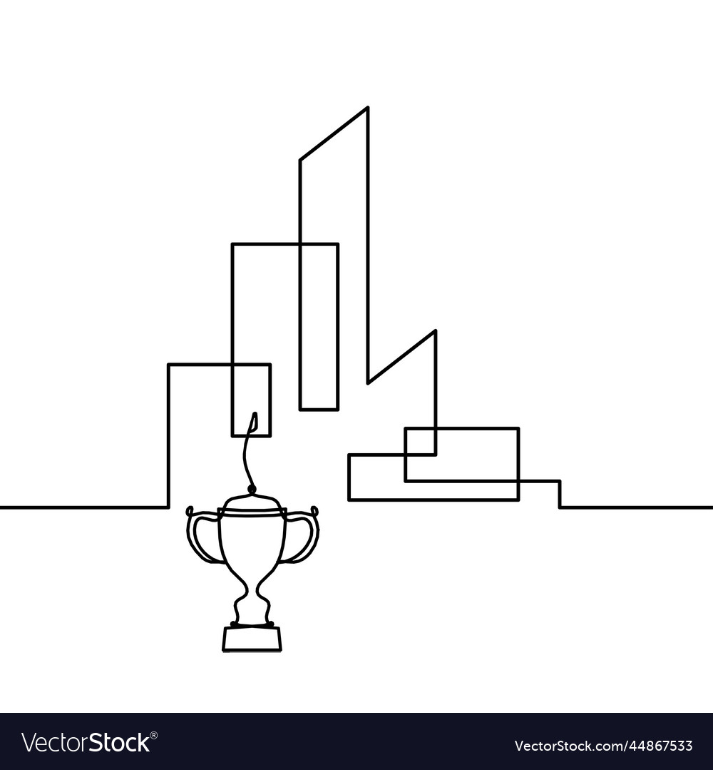 Abstract architecture with trophy as continuous