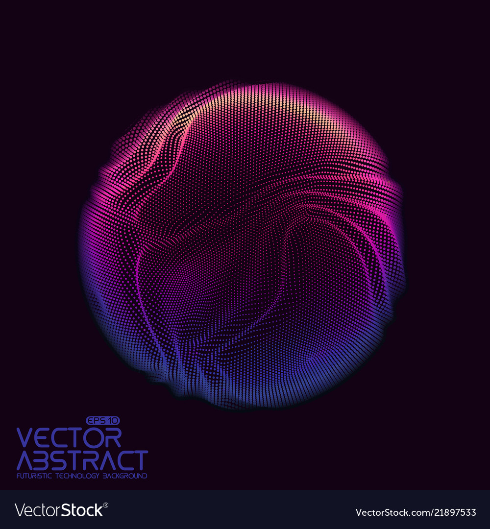 Abstract sphere of particles points array vector image Abstract sphere of particles points array