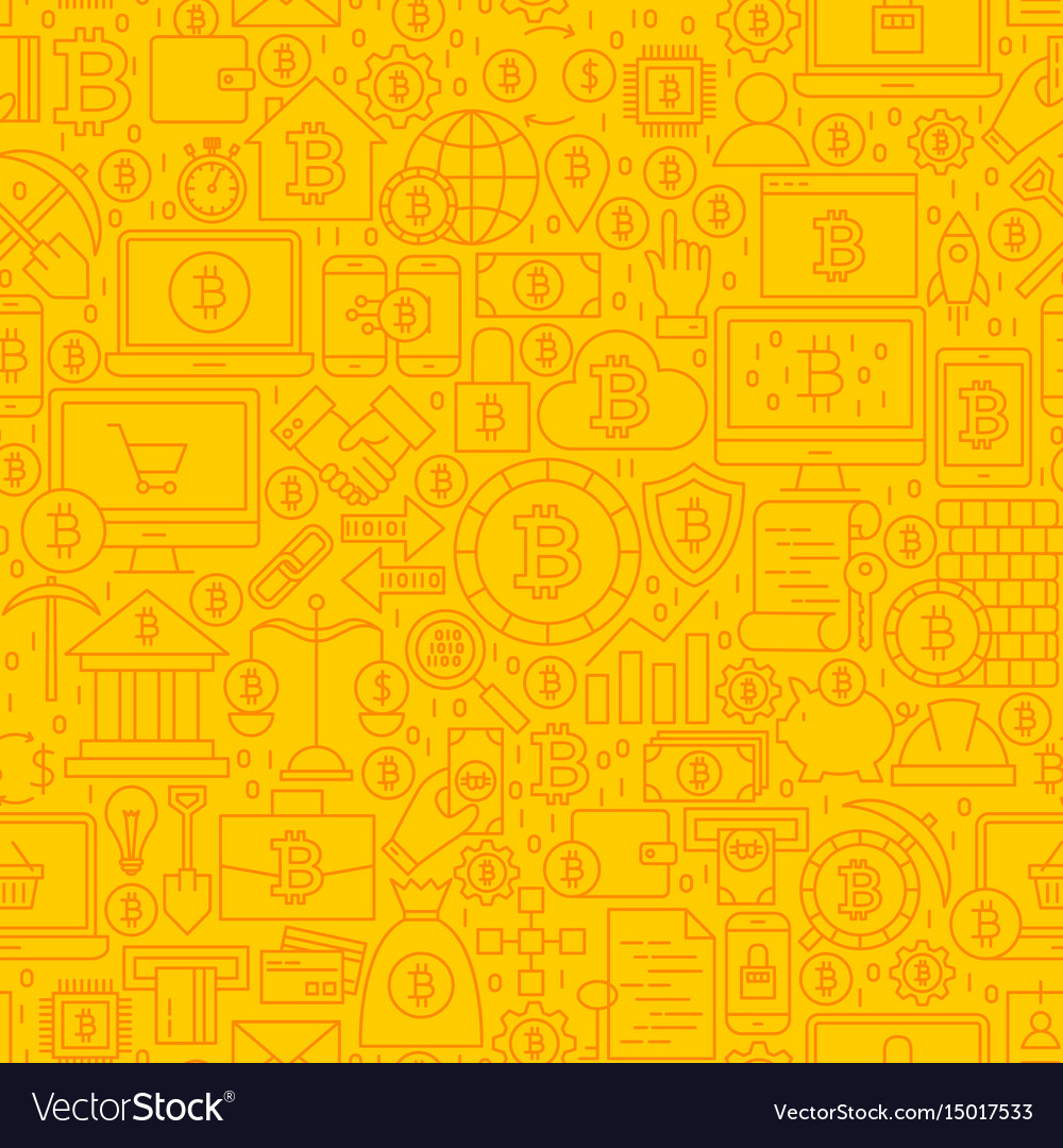 Bitcoin Line Tile Pattern