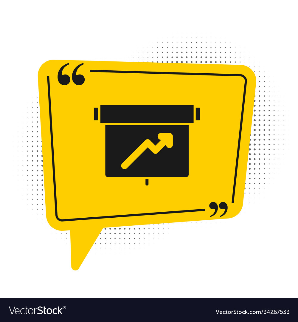 Black board with graph chart icon isolated vector image Black board with graph chart icon isolated
