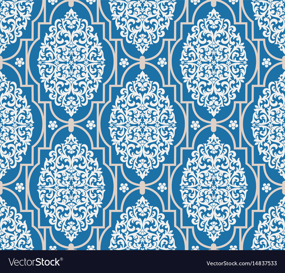Damask seamless pattern background