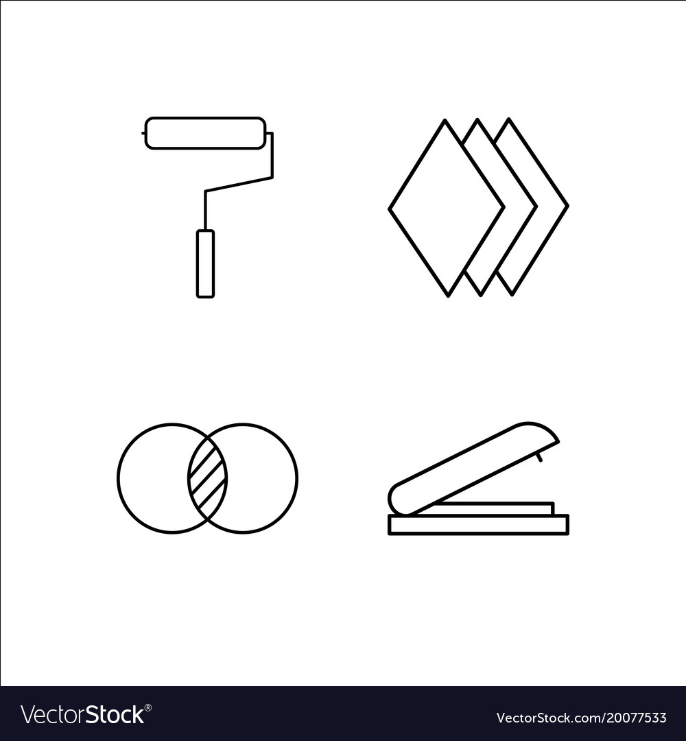 Design and studio simple linear icon setsimple
