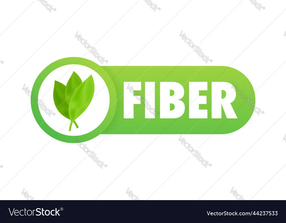 Fiber badge isolated on white background vegan