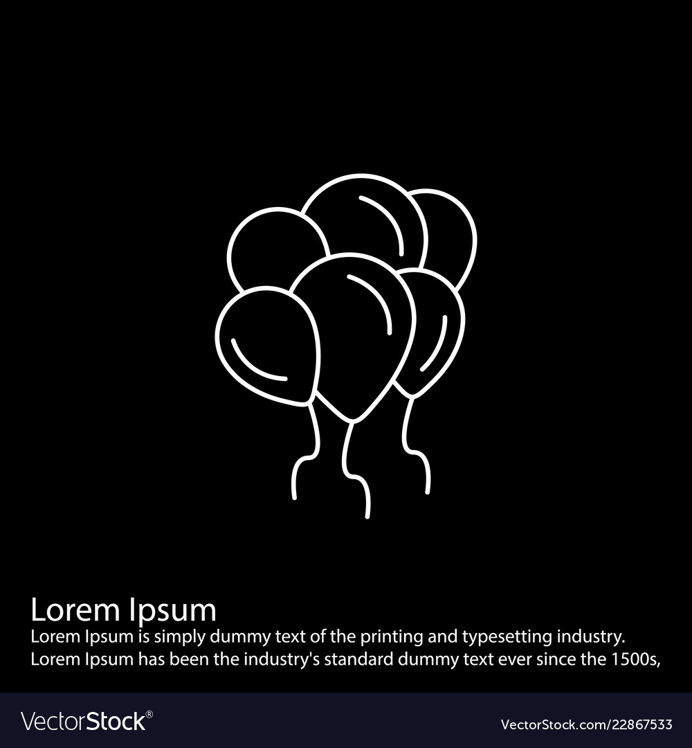 Simple line icon on black square background