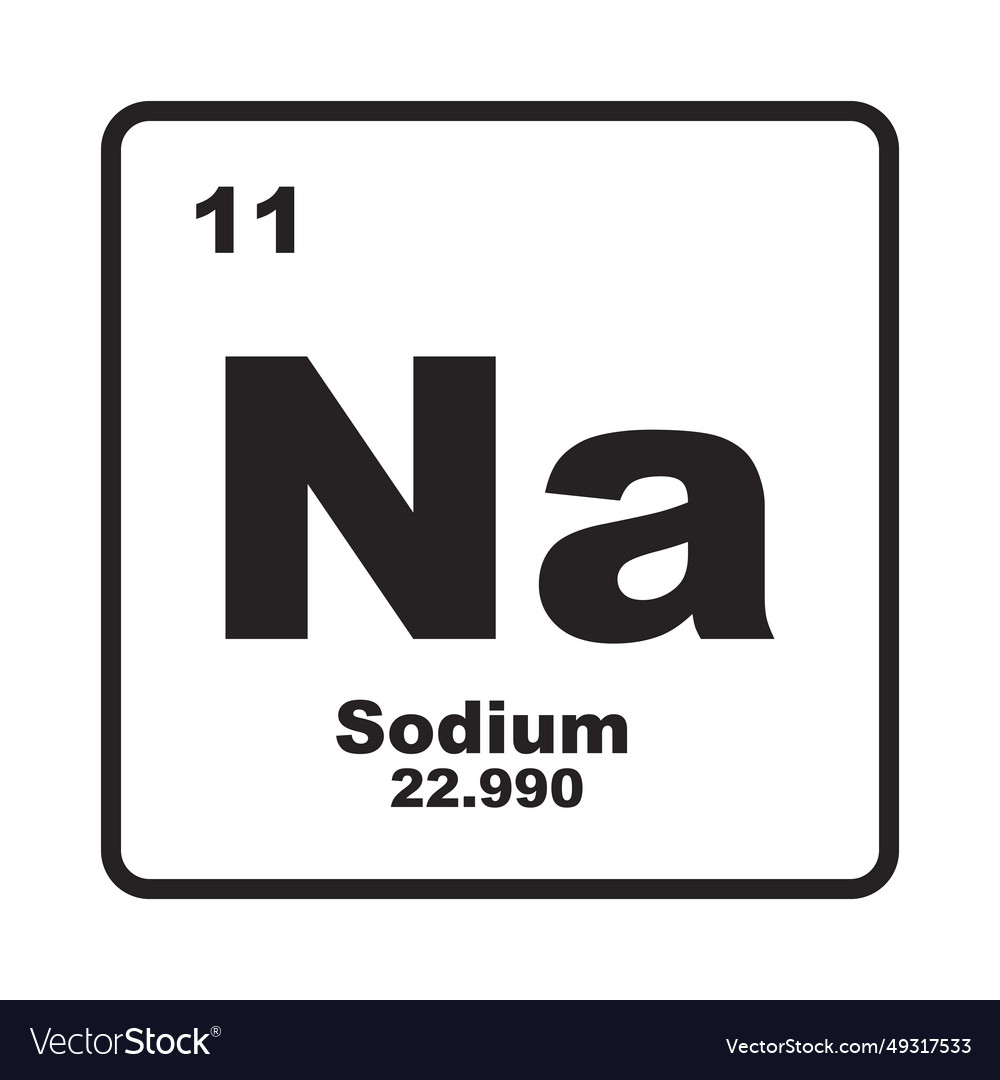 Sodium element icon Royalty Free Vector Image - VectorStock