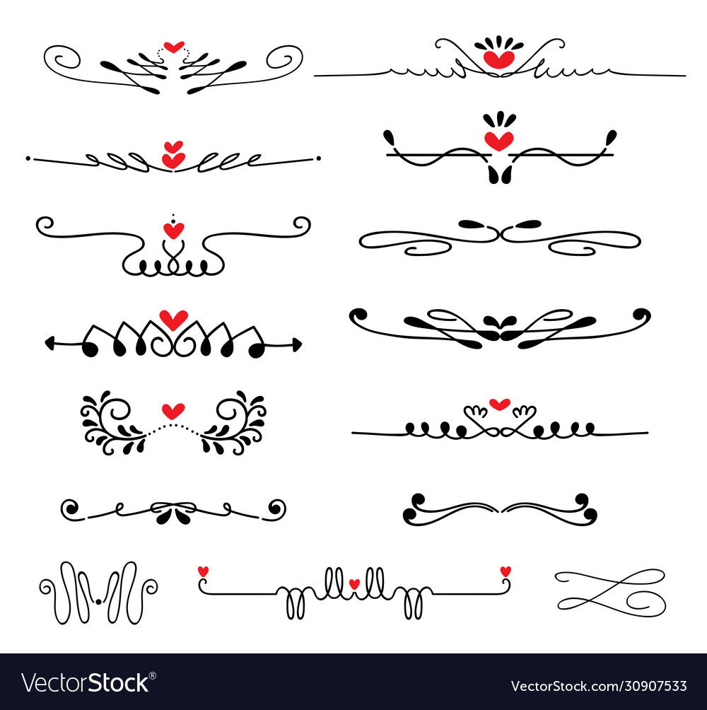 Variety decorative borders set Royalty Free Vector Image