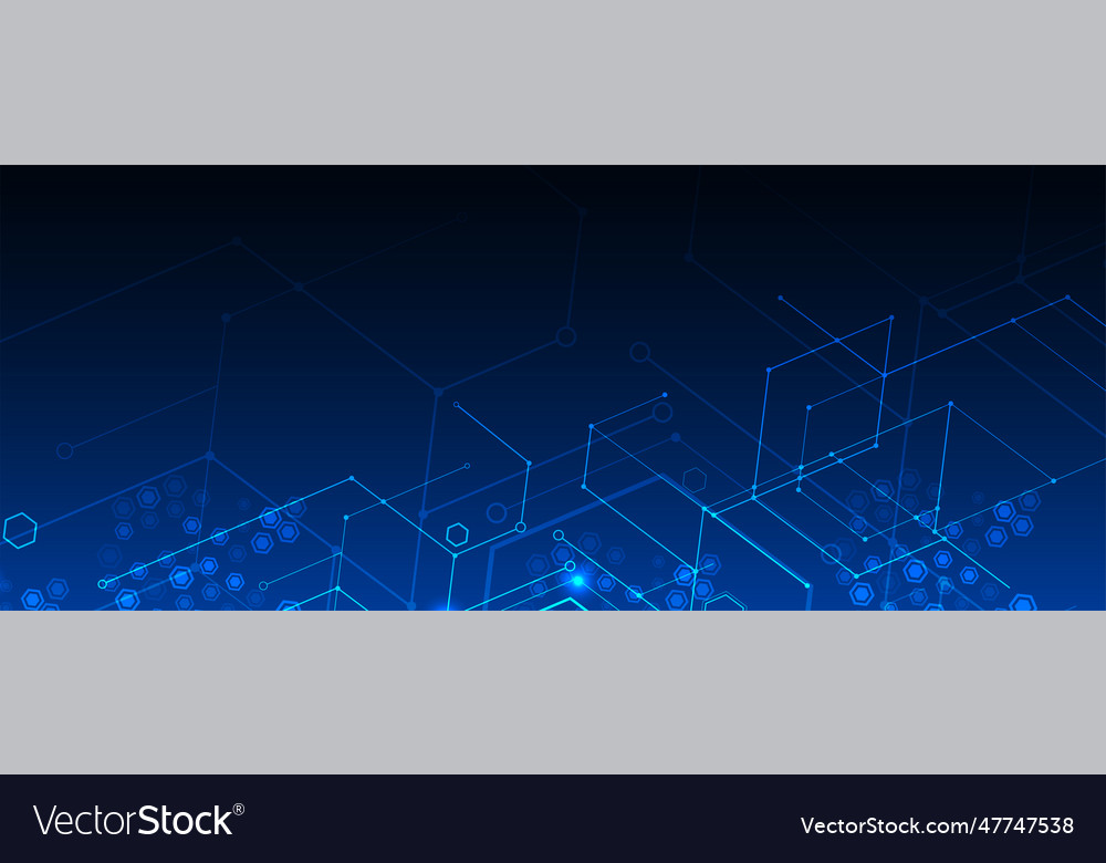 Abstract hexagon background technology poligonal vector image Abstract hexagon background technology poligonal