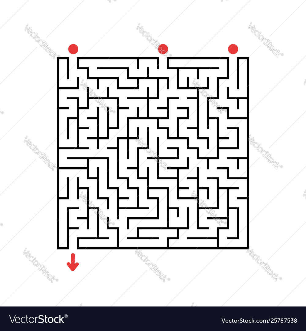 Abstract square maze game for kids puzzle Vector Image