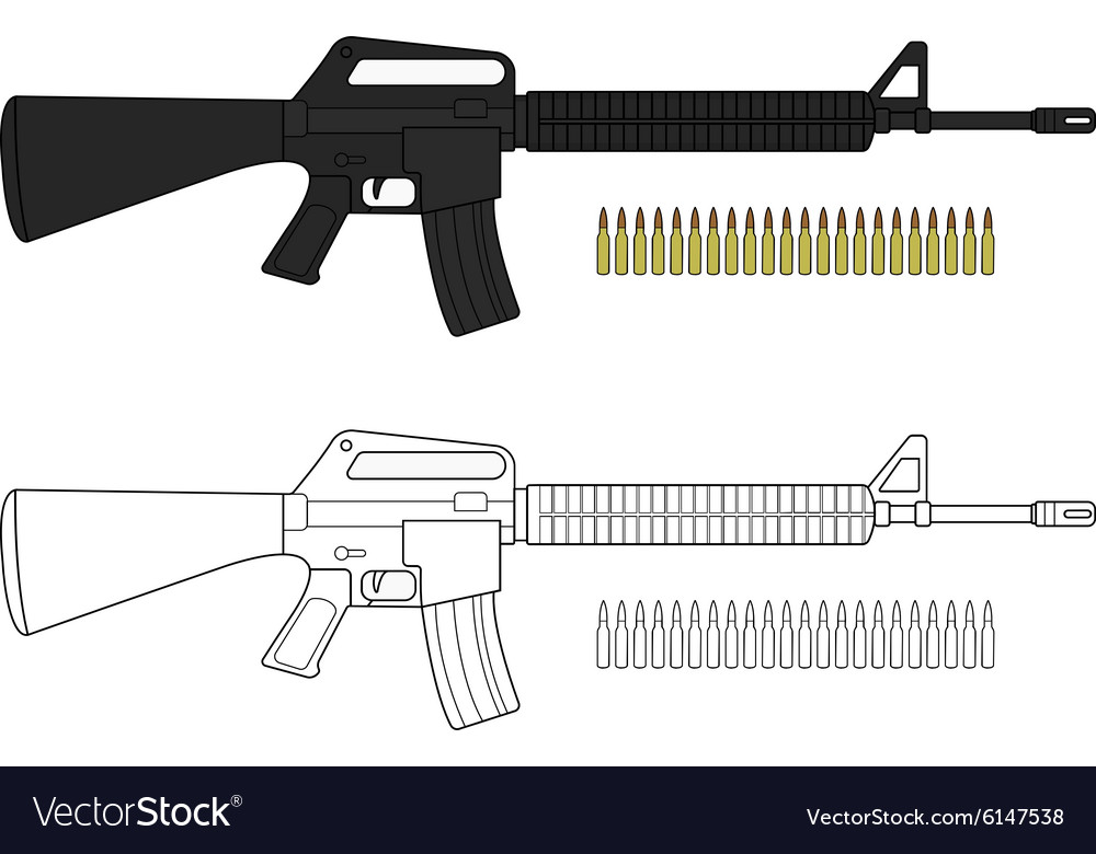 Assault rifle with bullets