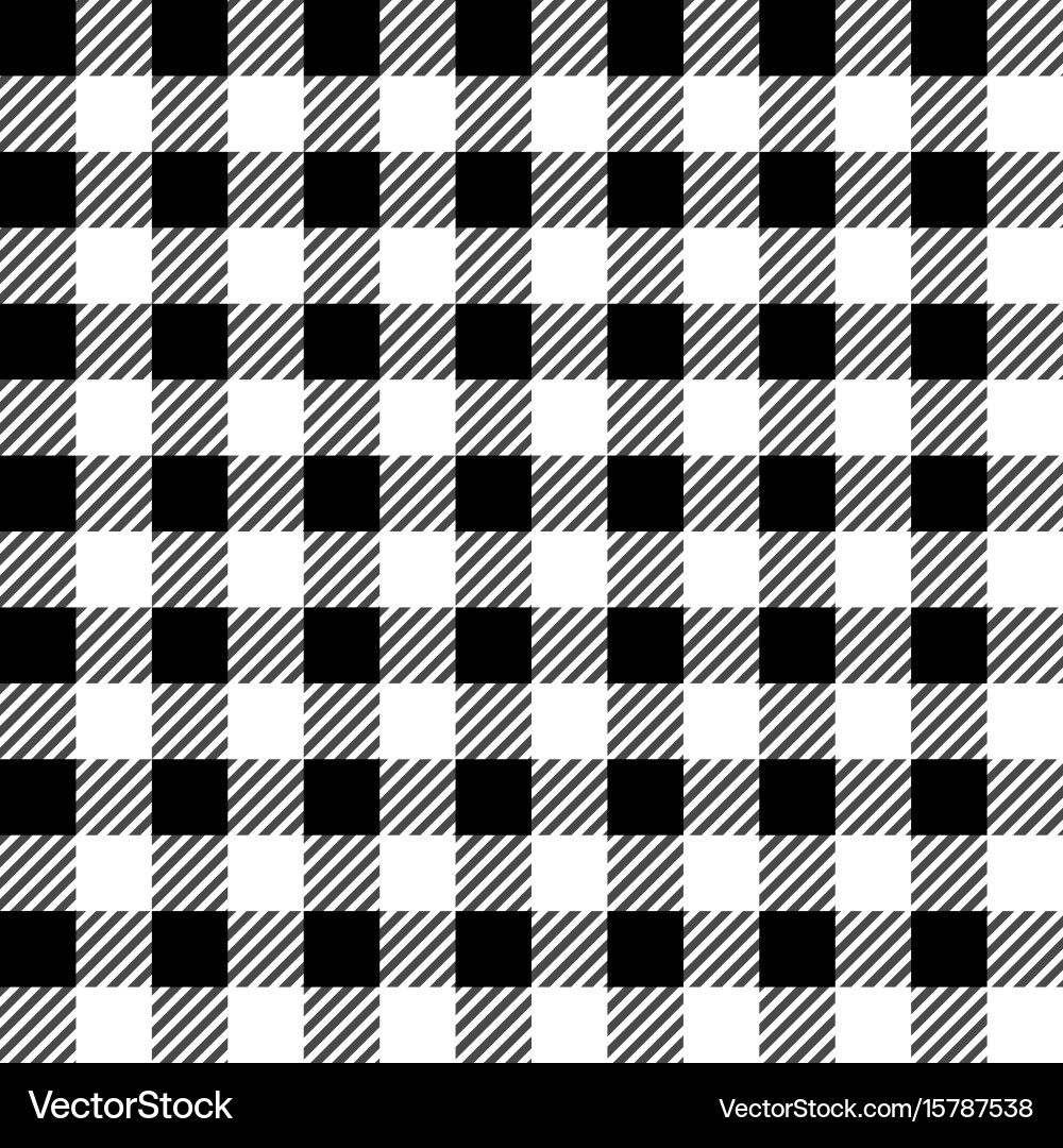 Black lumberjack seamless pattern Royalty Free Vector Image