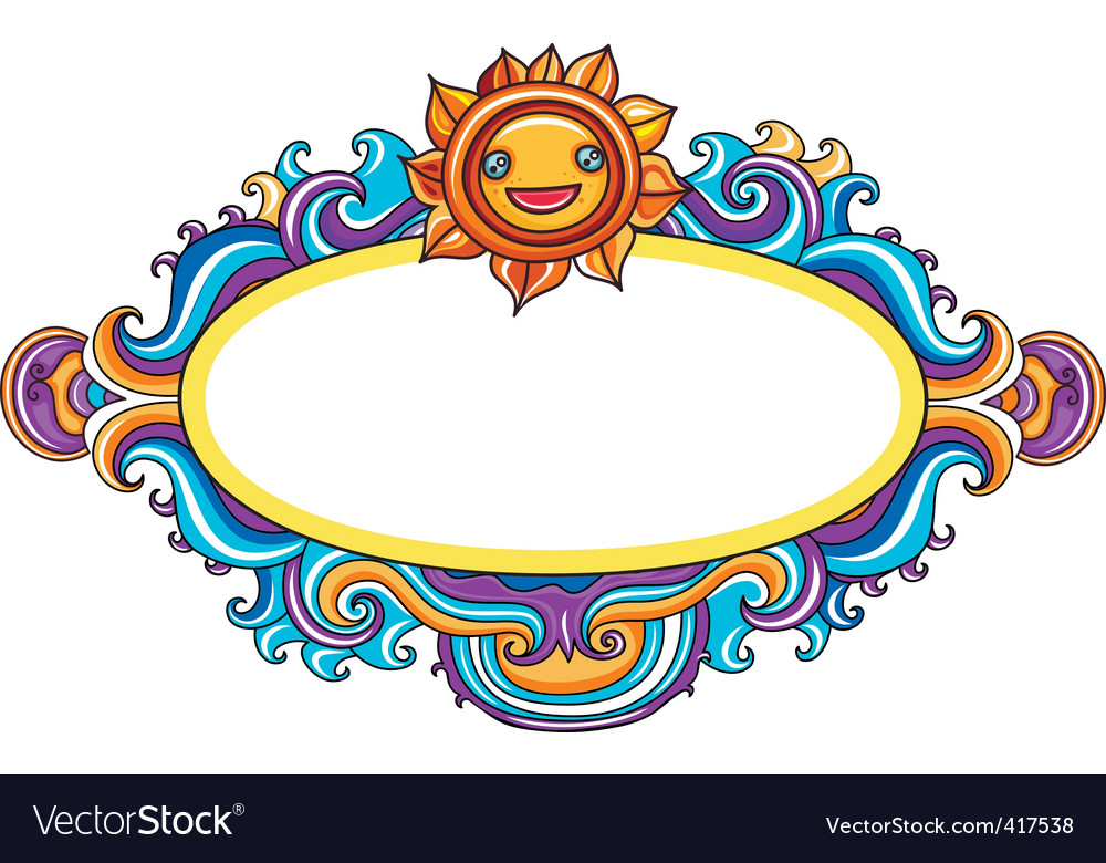 Celestial frame Royalty Free Vector Image VectorStock