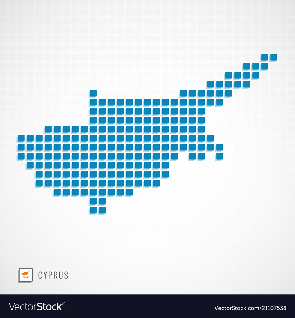 Cyprus map and flag icon vector image Cyprus map and flag icon
