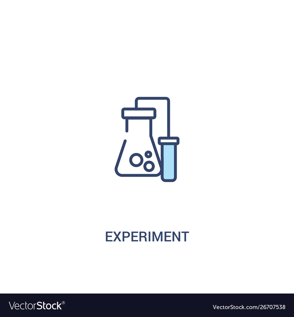 Experiment concept 2 colored icon simple line vector image Experiment concept 2 colored icon simple line
