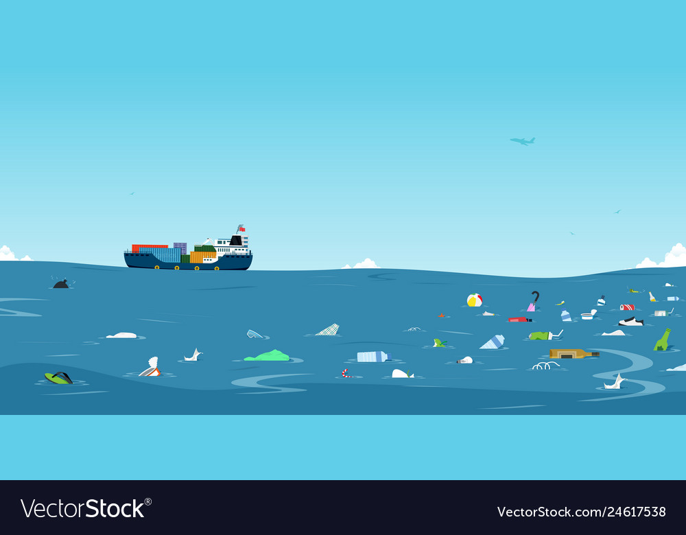 Garbage in the sea