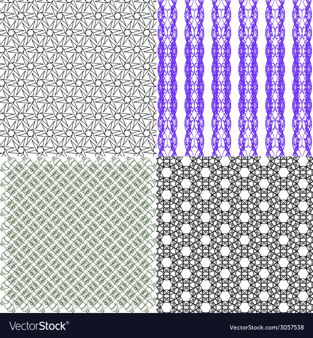 Geometric patterns tiling set of abstract vintage