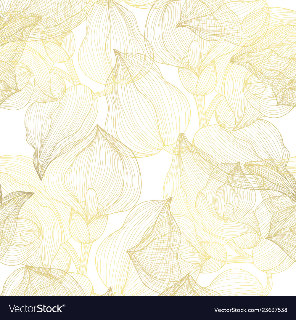 Golden seamless pattern