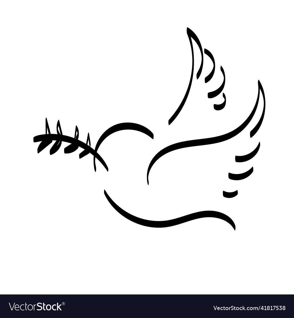 Holy spirit line art design for print Royalty Free Vector