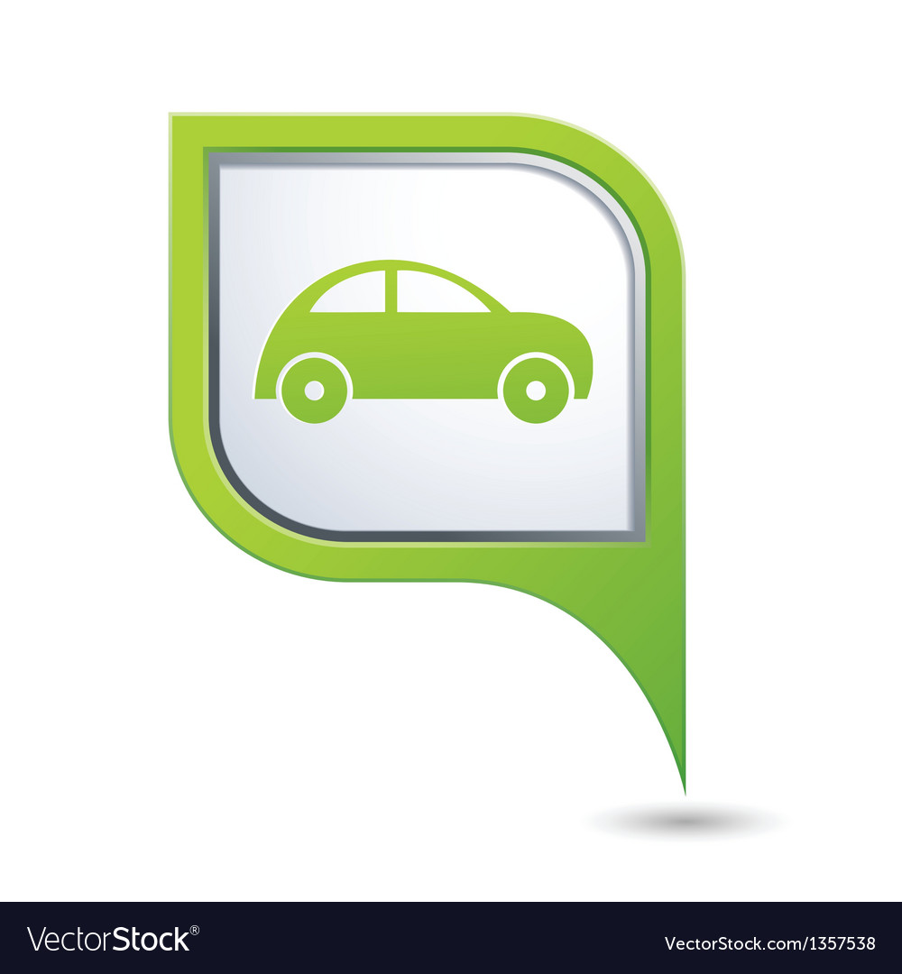 Map pointer with car icon