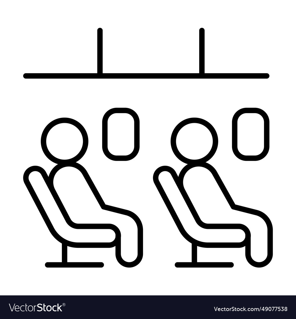 Passengers seat icon Royalty Free Vector Image