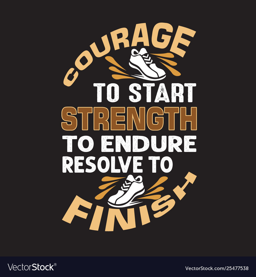 Running quote and saying good for print design vector image Running quote and saying good for print design