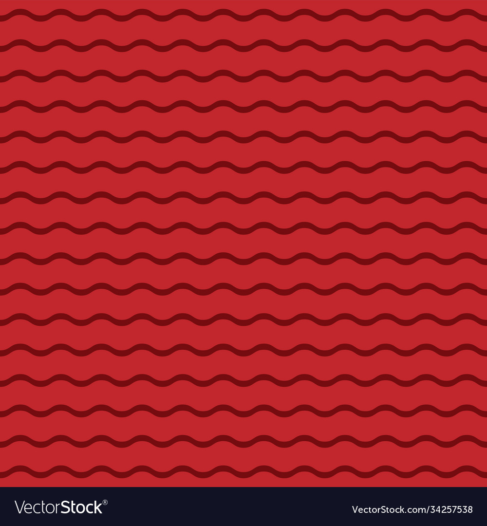 Seamless pattern wavy red lines on a dark vector image Seamless pattern wavy red lines on a dark