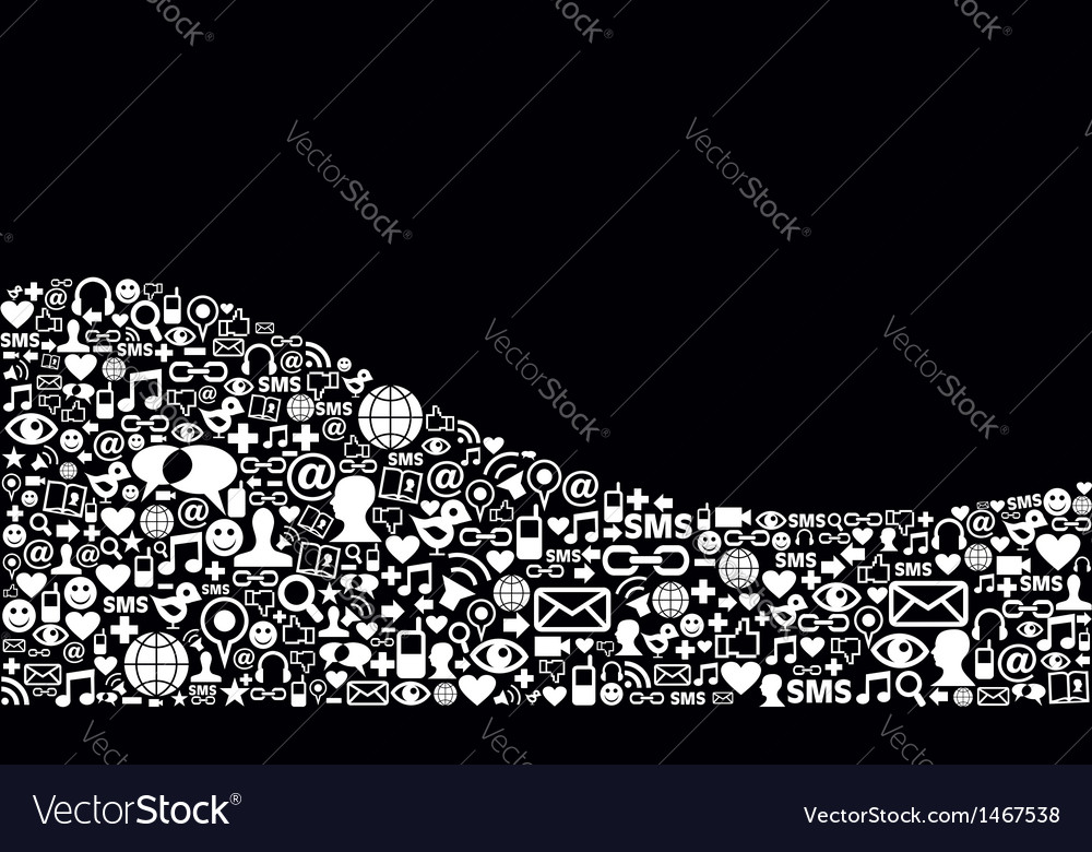 Social Media Network Icon Background Royalty Free Vector