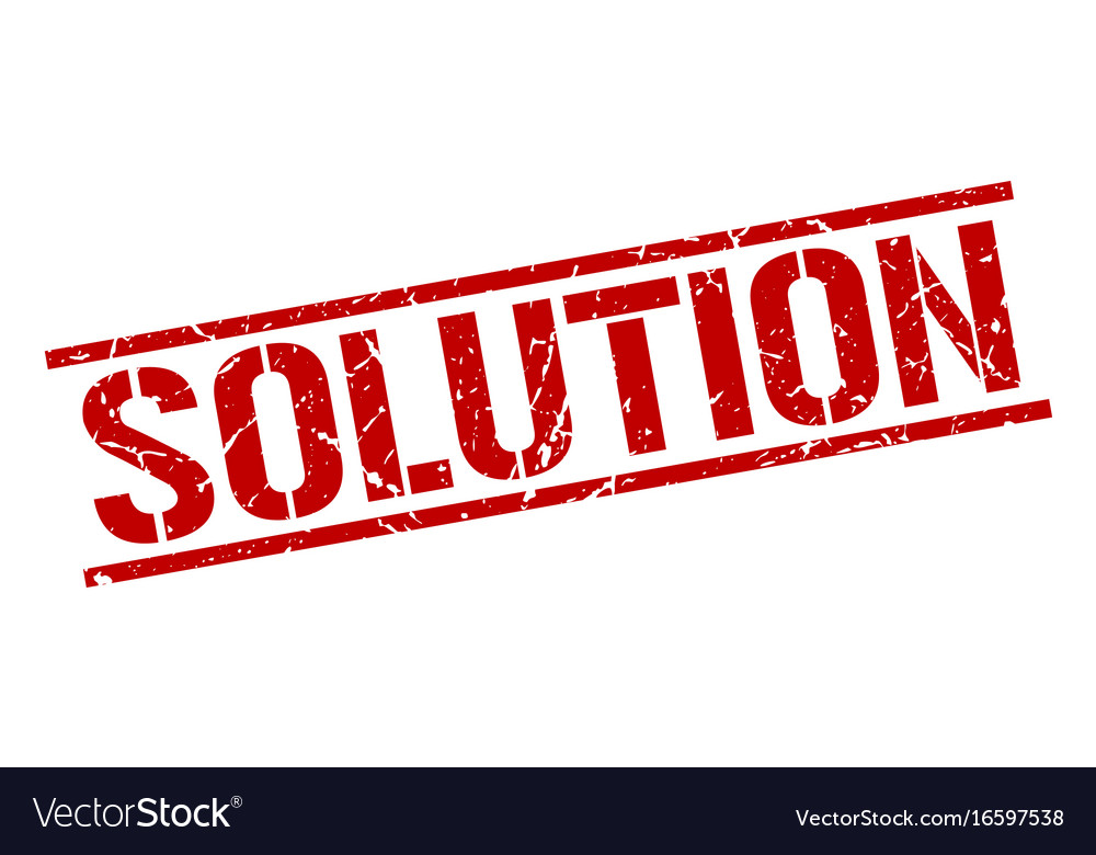 Solution stamp Royalty Free Vector Image - VectorStock