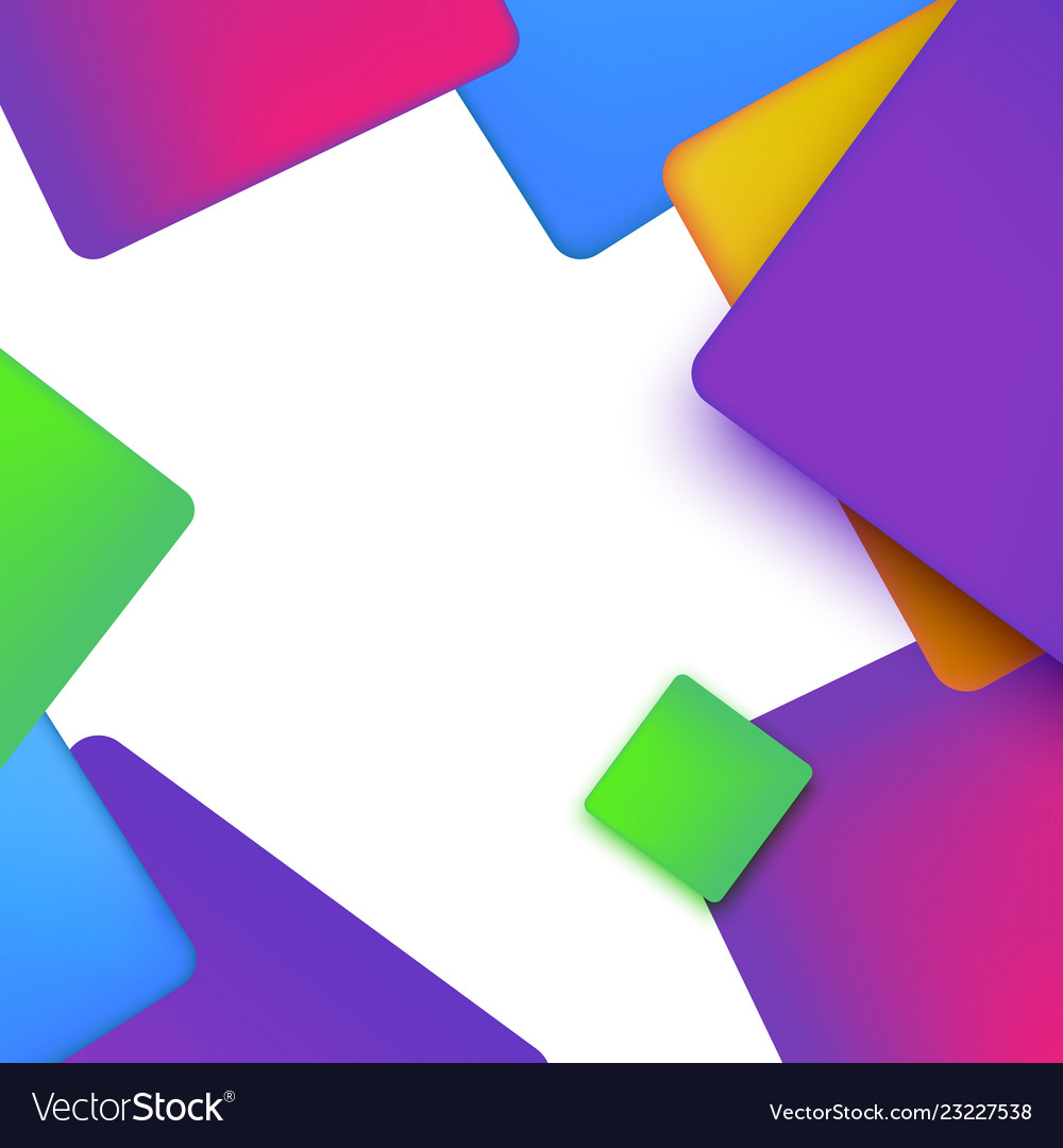 Vibrant geometric abstract background with simple Vector Image