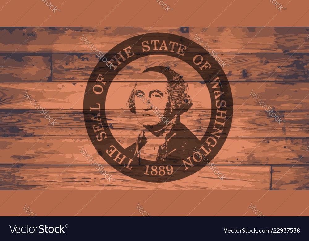 Washington state flag and seal brand