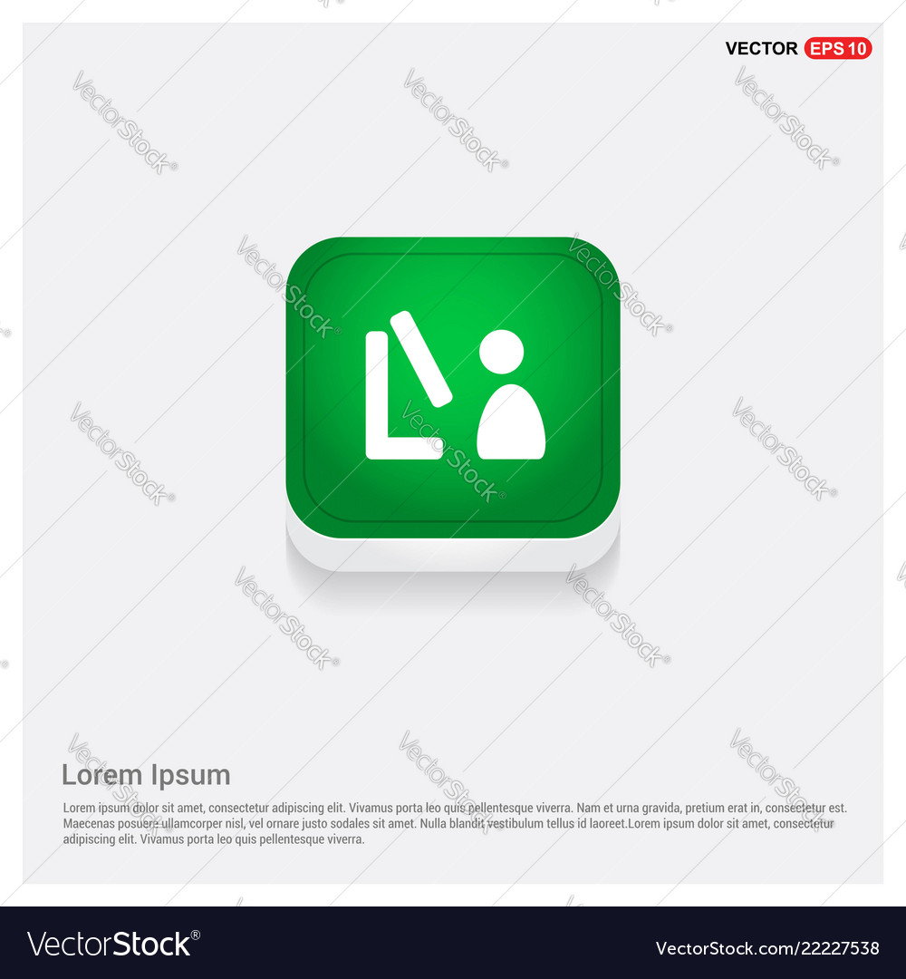 Watching screen icon green web button