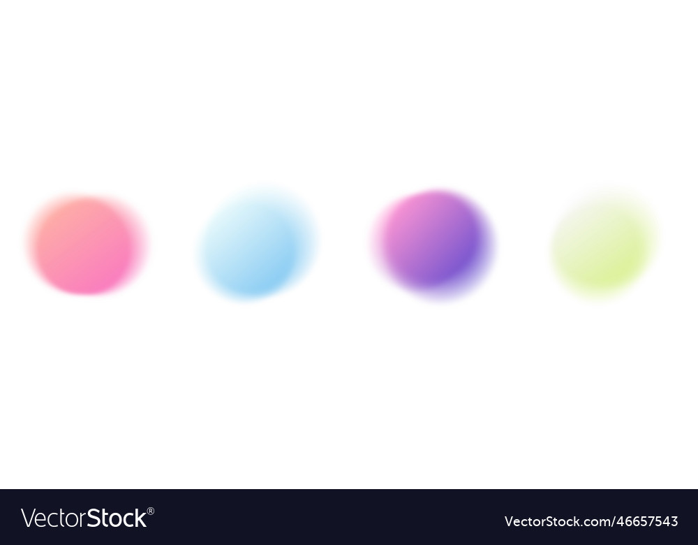 Abstract gradient circle frames set colored light Vector Image Abstract gradient circle frames set colored light