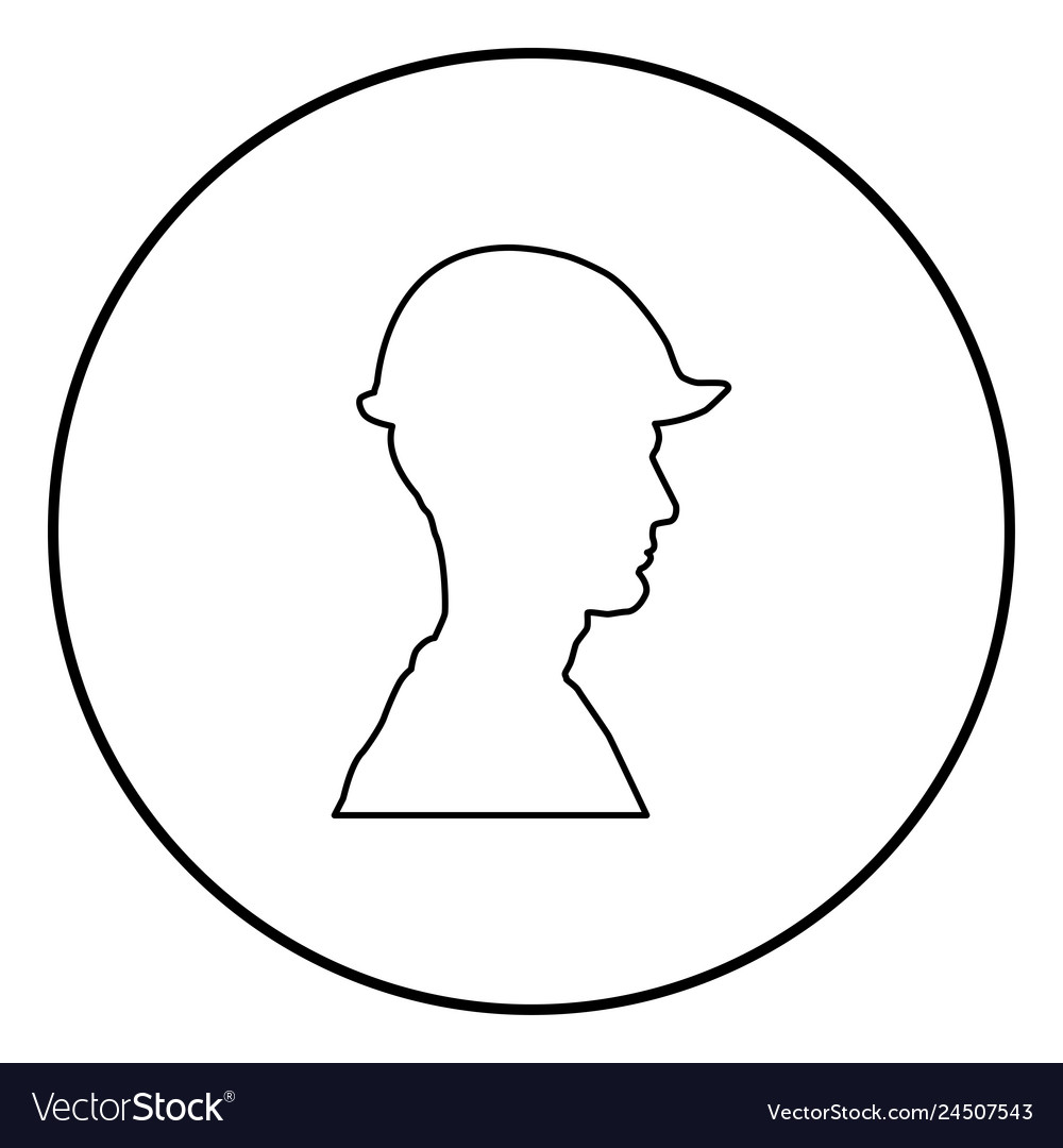 Avatar builder architect engineer in helmet view vector image Avatar builder architect engineer in helmet view