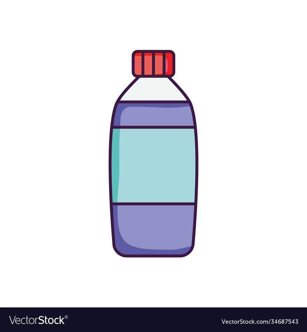 Beverage bottle icon flat style