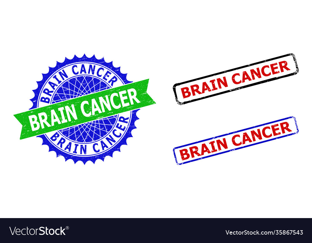 Brain cancer rosette and rectangle bicolor