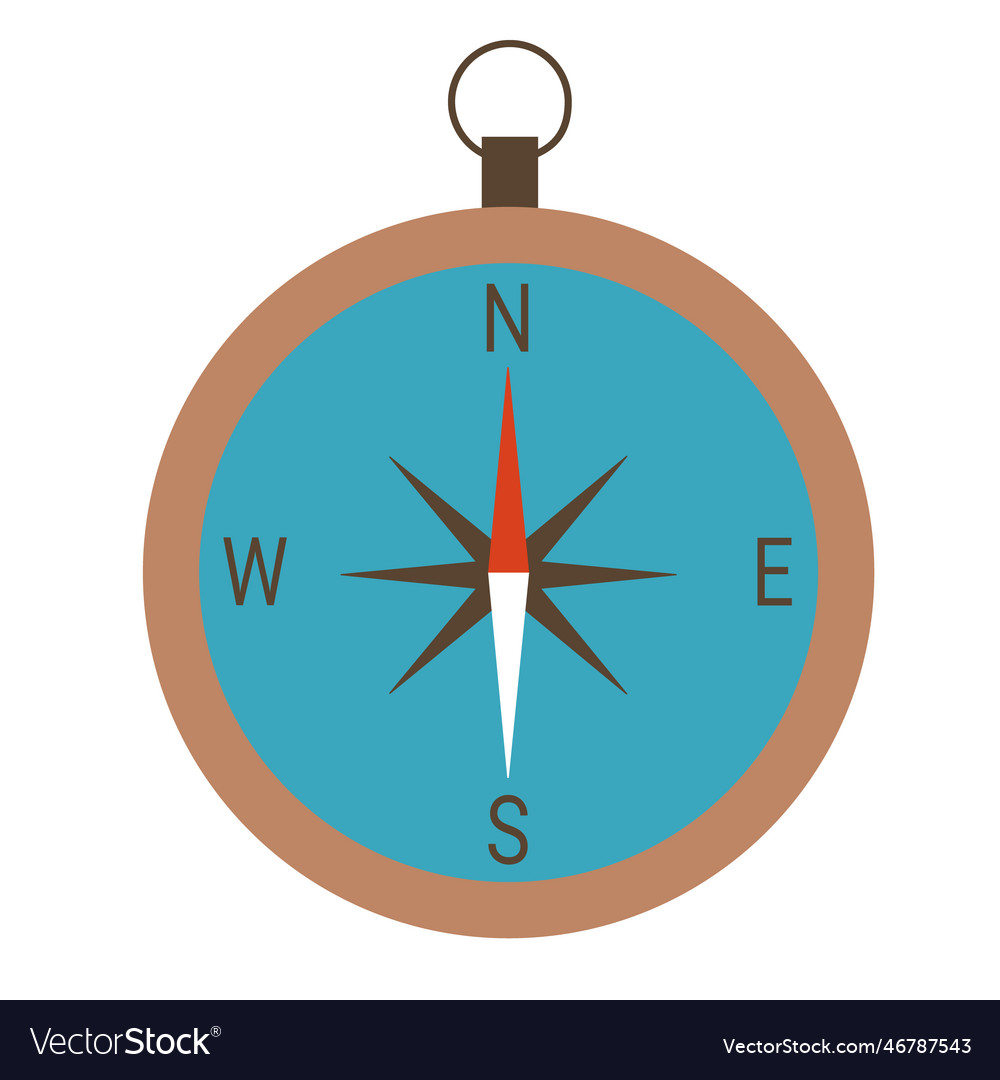 Compass is isolated on a white background Vector Image