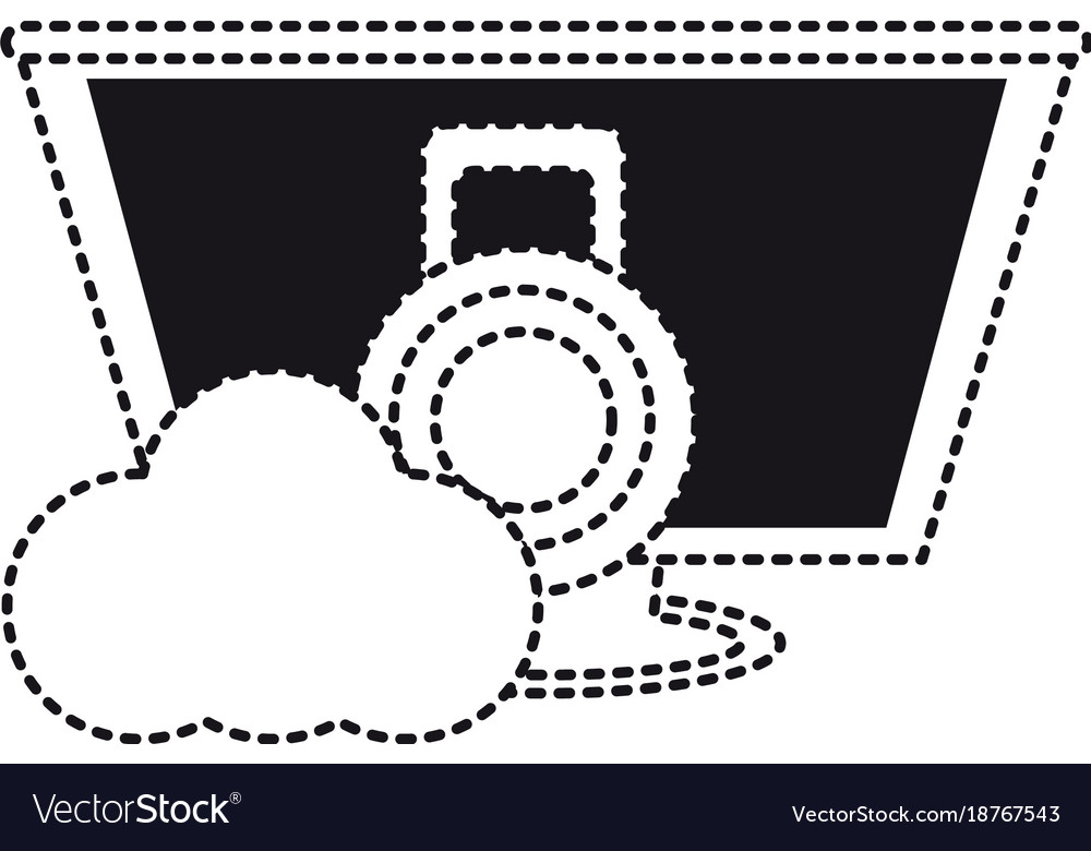 Computer with padlock and cloud icon