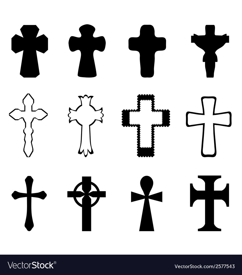 Crosses 2 Royalty Free Vector Image - VectorStock