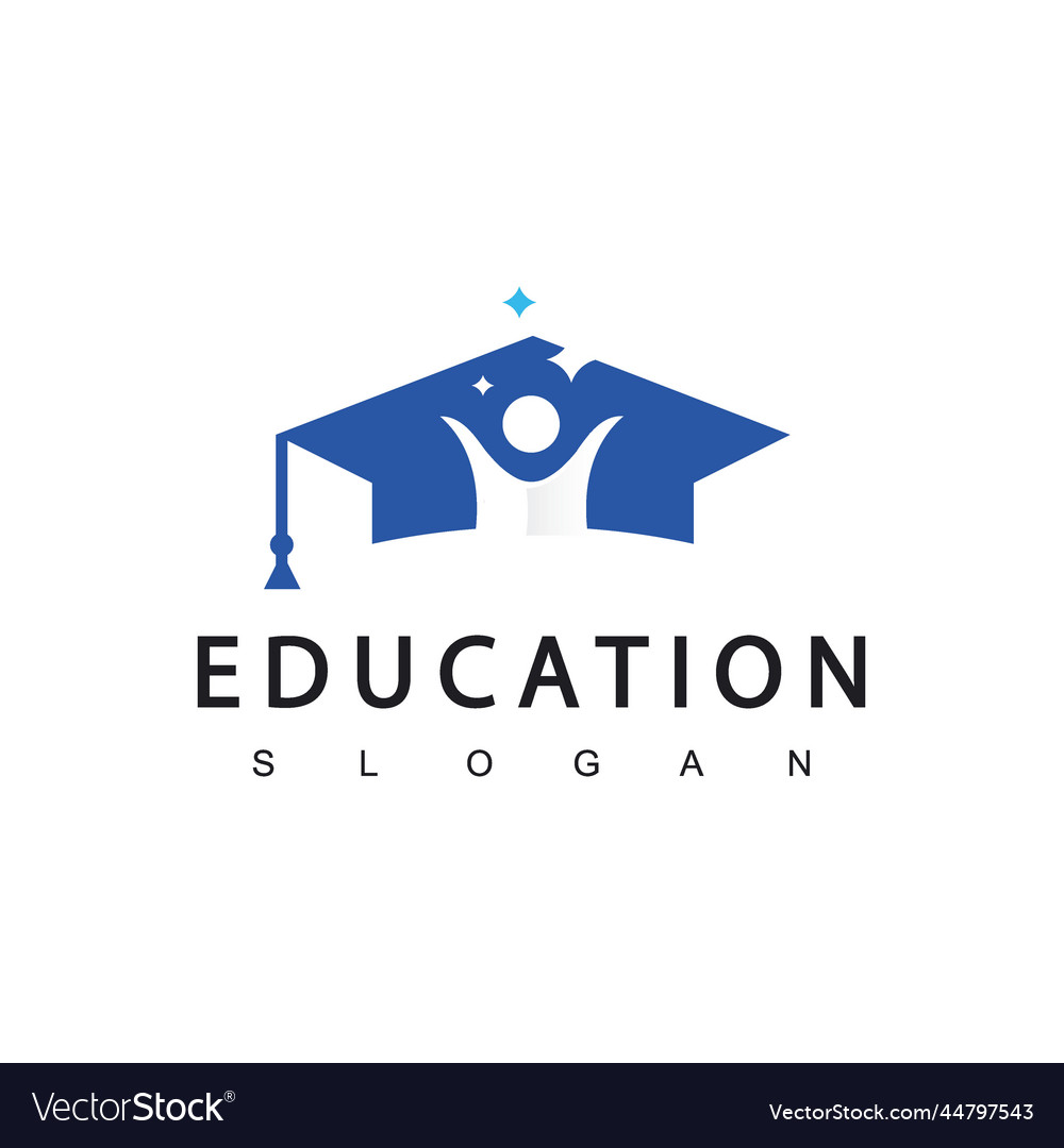 Education logo design template Royalty Free Vector Image