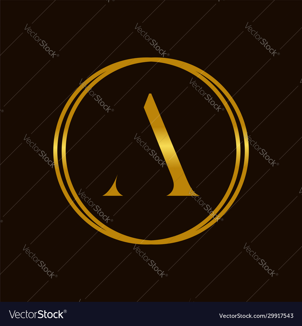 Golden circle Royalty Free Vector Image - VectorStock