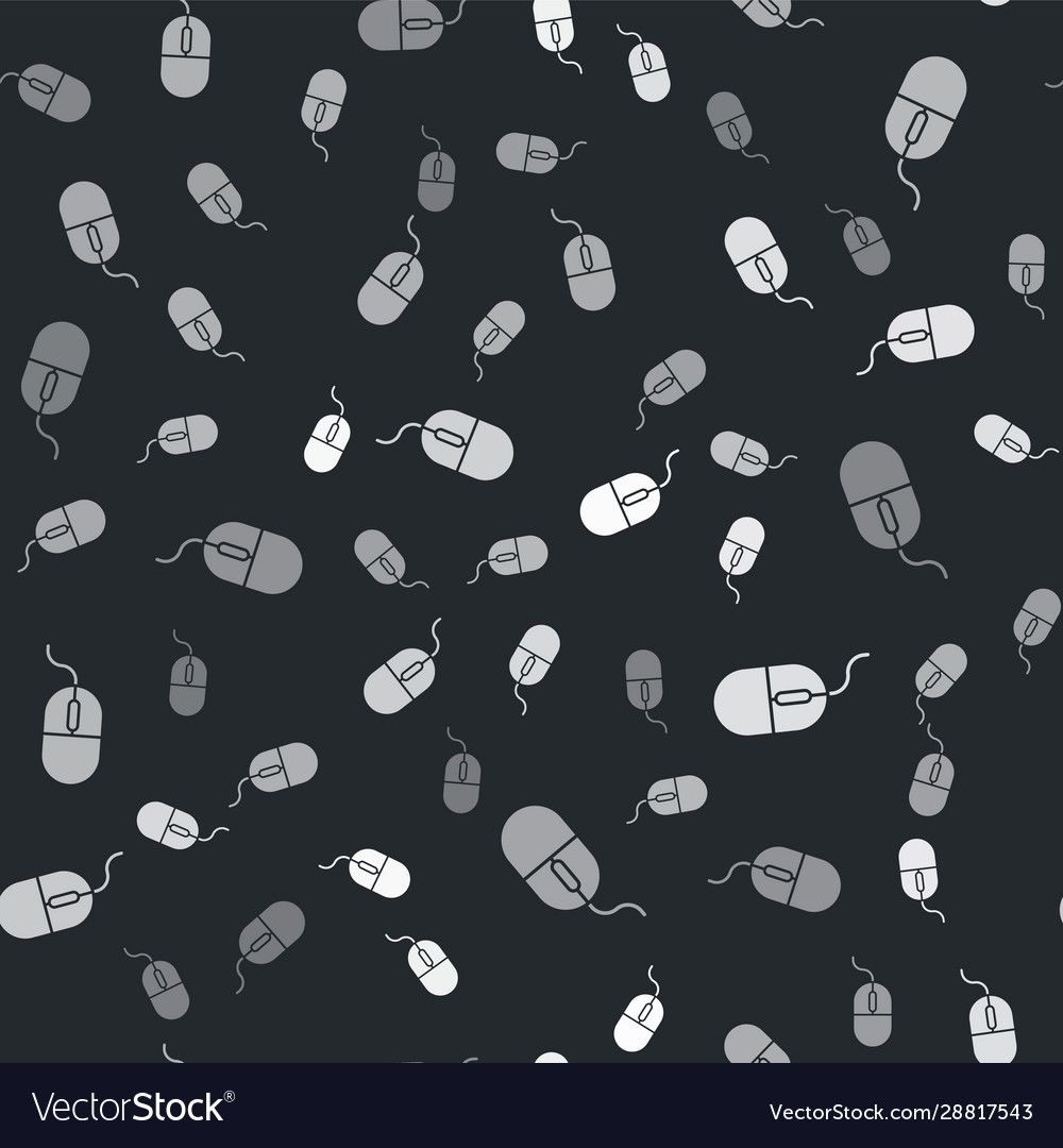 Grey computer mouse icon isolated seamless pattern Vector Image Grey computer mouse icon isolated seamless pattern
