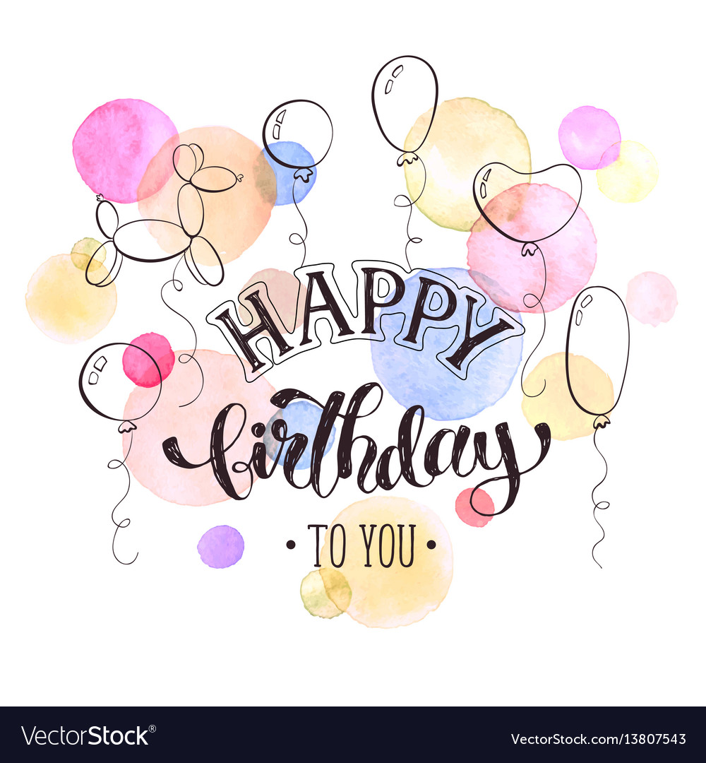 Happy birthday card Royalty Free Vector Image - VectorStock