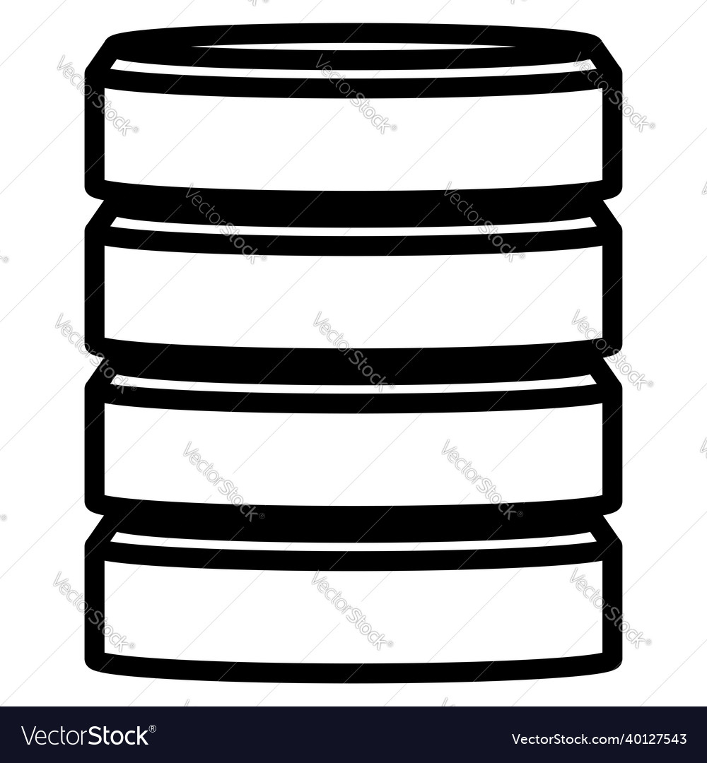 Hdd hard disk drive mainframe computer stacked vector image Hdd hard disk drive mainframe computer stacked