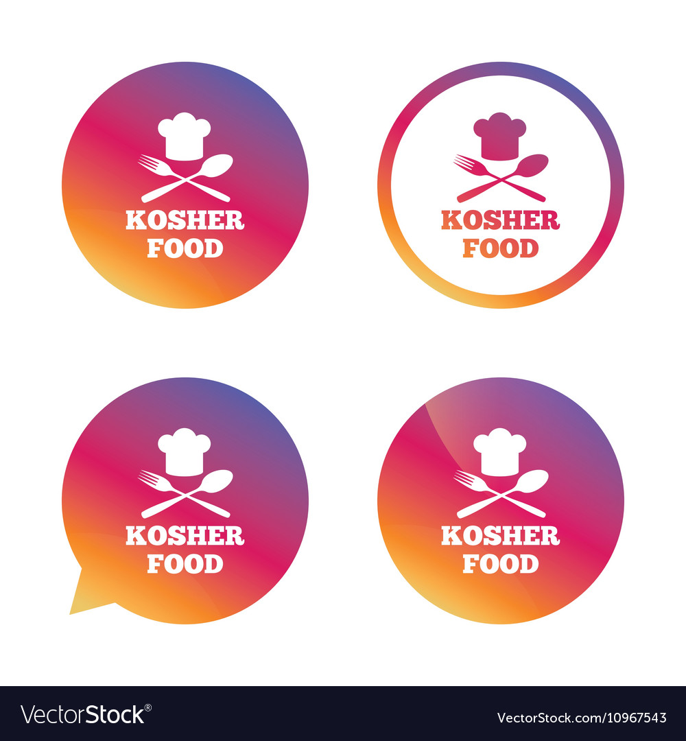 Kosher food product sign icon natural