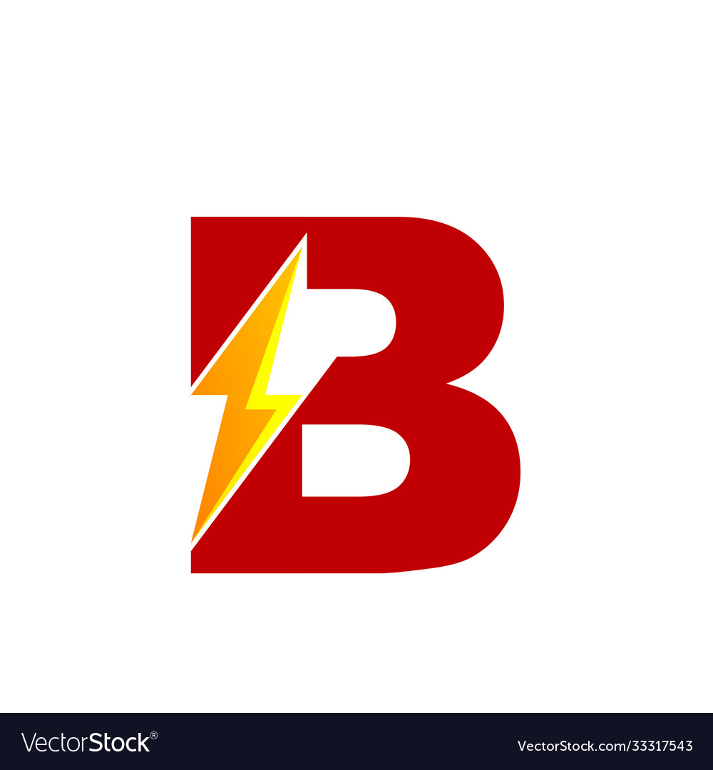 Letter b energy logo Royalty Free Vector Image