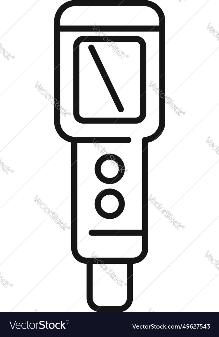 Ph meter experiment icon outline medical Vector Image